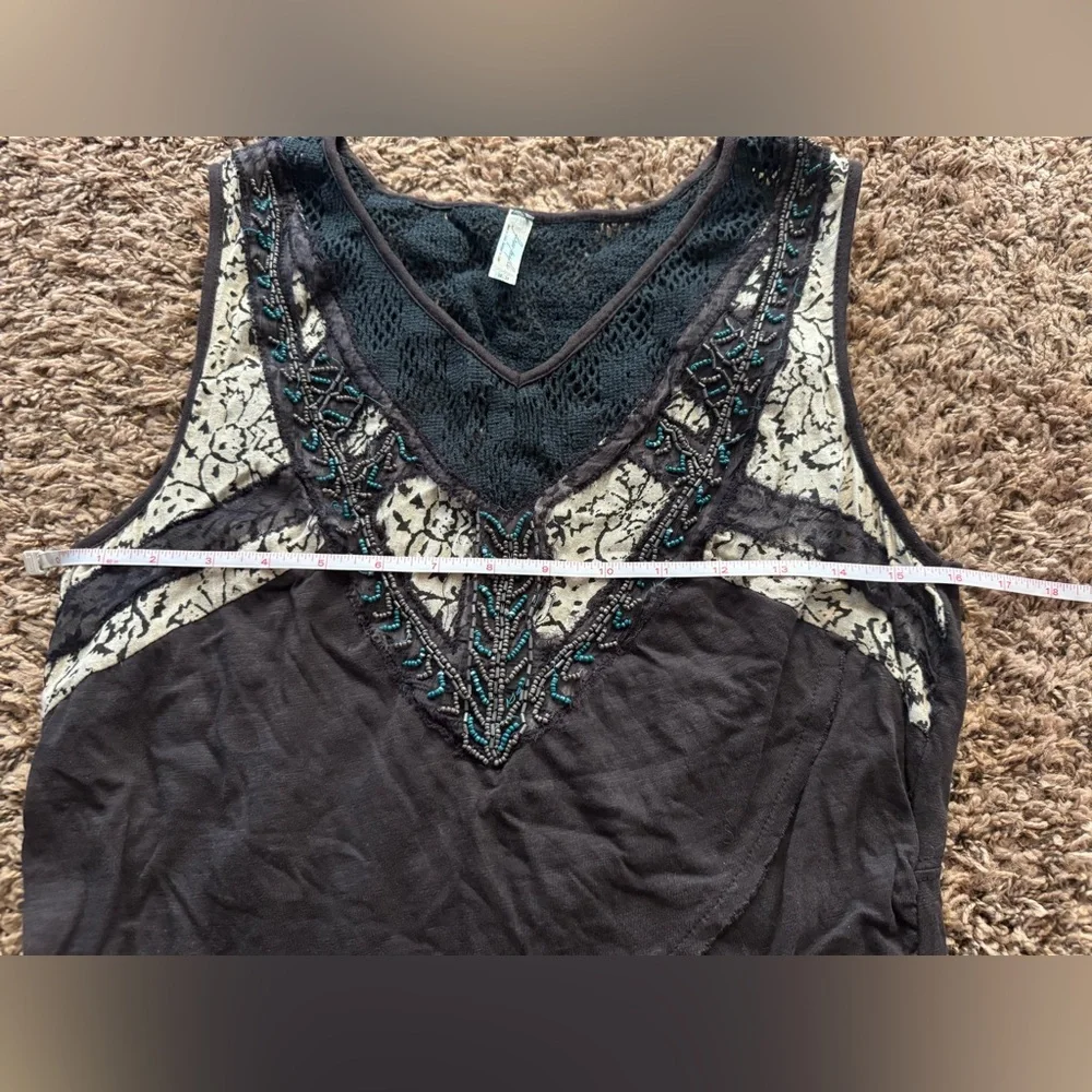 Free People Sahara Wrapped Crochet Beaded Tank Top - Picture 7 of 10